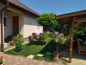Vonkajšia záhrada v ubytovaní Csaba apartman