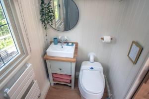 Ένα μπάνιο στο Shepherds Huts Tansy & Ethel in rural Sussex