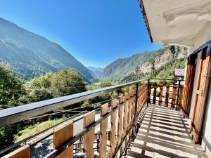a balcony with a view of the mountains at Nido Del Cervino - Ingresso Indipendente in Valtournenche