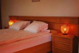 Postelja oz. postelje v sobi nastanitve Apartment with balcony and Panoramic Views of Alps