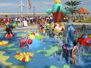 a water park with many different types of inflatable balls at The Entrance Superb Apartment The Entrance NSW with Ocean - Lake Views in The Entrance