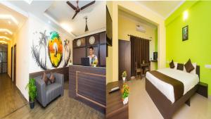 Hotel Spring Height Hotels Near Mall De Goa客房内的一张或多张床位
