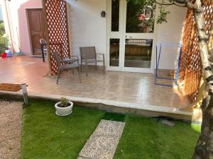 Patio alebo iná vonkajšia časť ubytovania Dimora Leone