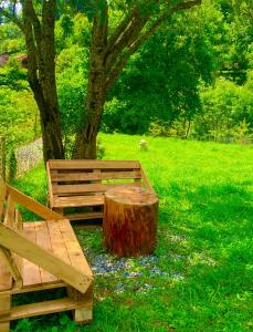 Ein Garten an der Unterkunft River side SVANETI