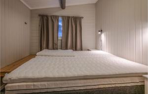 a large white bed in a room with a window at 3 Bedroom Amazing Home In Slen in Sälen