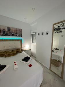 Posteľ alebo postele v izbe v ubytovaní Apartamento Costa de Almería a 50m Playa San Miguel