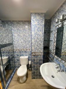 托雷維耶哈的住宿－Apartamento Rocio.Solarium,barbacoa,centrico.，一间带卫生间和水槽的浴室