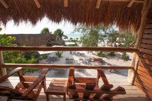Balkón nebo terasa v ubytování My Blue Hotel Holbox