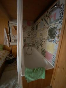 Koupelna v ubytování Casa Vegana