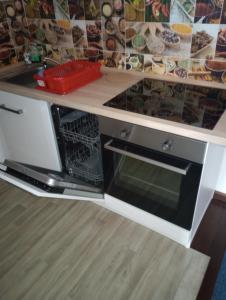 Kuchyň nebo kuchyňský kout v ubytování Apartmán Rezidence Moser-free parking garage
