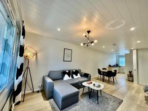 Χώρος καθιστικού στο Elegant apartment with Sauna in the center