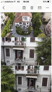 un collage de dos fotos de un edificio en BB Villa Adriana Varese, en Varese
