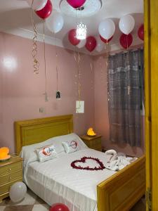 Postel nebo postele na pokoji v ubytování Appartement Mus saidia 1