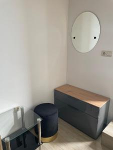Χώρος καθιστικού στο Kleine aber feies Zimmer