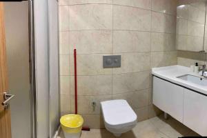 伊斯坦堡的住宿－Apartment two rooms very spacious，一间带卫生间和水槽的浴室