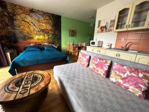 Kuchyň nebo kuchyňský kout v ubytování Apartments Liptov City