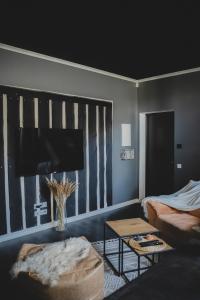 מיטה או מיטות בחדר ב-MaxiMar Apartment With Sauna