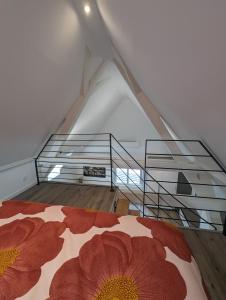 Postel nebo postele na pokoji v ubytování gîte chez Eric et Céline