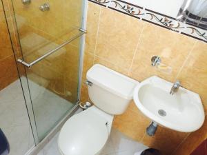 Koupelna v ubytování Hotel Preferencial Class