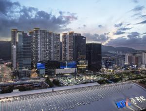 光明市景观或在酒店看到的城市景观