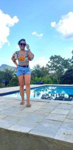 Bazén v ubytování Chalés Cerrado de Piri nebo v jeho okolí + 11 fotografií