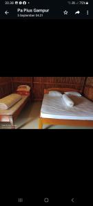 une photo de deux lits dans une chambre dans l'établissement Villa Molas, à Ruteng