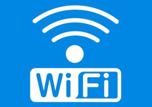 a wi fi sign with a wifi symbol at Hotel Trend Takatsuki in Takatuki
