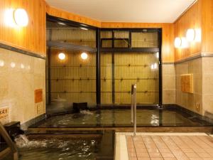 um quarto com piscina de água num edifício em Miyazaki Lions Hotel em Miyazaki