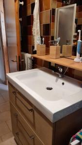 a bathroom with a sink and a mirror at Villa roverella in Cassano delle Murge