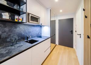 Aparthotel City Break Plac Wolności 6的厨房或小厨房