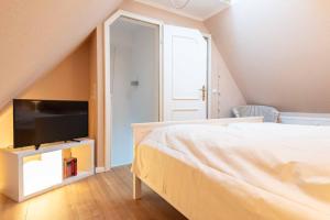 TV a/nebo společenská místnost v ubytování LH Dünenblick Wohnung 9