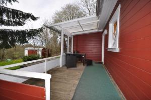 Balkón nebo terasa v ubytování Ferienhaus Beerberg