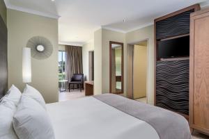 a hotel room with a bed and a television at Protea Hotel by Marriott Upington in Upington