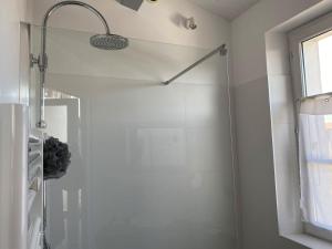 a shower with a glass door in a bathroom at Maison de Charme à St Clément des baleines in Saint-Clément-des-Baleines +25 photos