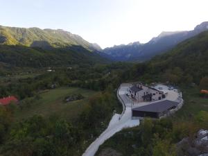 an aerial view of a house in the mountains at Josanica Bed&Breakfast in Konjic