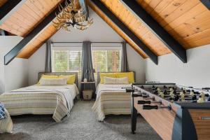 En eller flere senge i et værelse på Brunos Bungalow