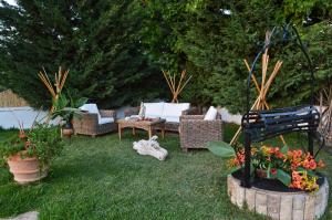 A garden outside Dimeon Villa