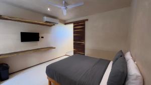 TV a/nebo společenská místnost v ubytování Family & Couples HARMONIA Suites in Tulum