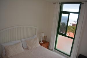 Tempat tidur dalam kamar di Penthouse with amazing views in Las Caletillas free WIFI