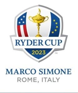 a logo for the napier cup marco simona roma rivalry at Golf Club Marco Simone in Marco Simone