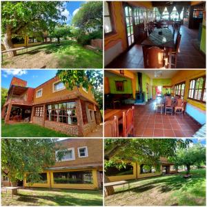 una serie di quattro foto di una casa di Hostal La Casa a Aicuña