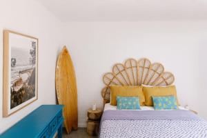 Ένα ή περισσότερα κρεβάτια σε δωμάτιο στο Absolute Oceanfront Yamba - oceanstays