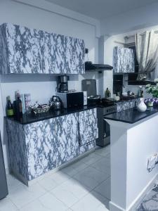 Kuchyň nebo kuchyňský kout v ubytování Classy two bedroom Airbnb with swimming pool