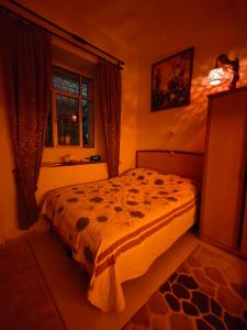 1 dormitorio con cama y ventana en Cosy Cottage with fireplace and garden - Close to City centre and Skii Resort, en Melikgazi