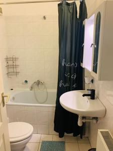 Onyx apartment with Free private garage + AC tesisinde bir banyo