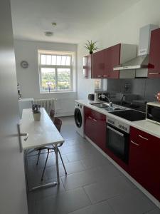 Køkken eller tekøkken på Ferienwohnung Villa Seiz + 17 billeder