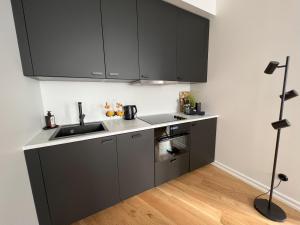 Kuchyň nebo kuchyňský kout v ubytování Cozy Apartment in Old Town Tartu