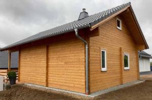 Bygningen som ferieboligen ligger i