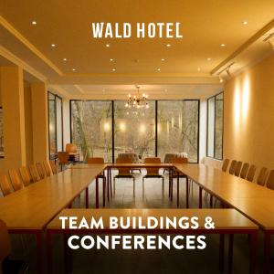 a room with a conference room with tables and chairs at Wald Hotel Lagodekhi in Lagodekhi +83 photos