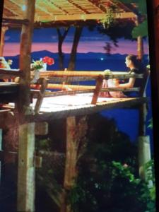 Littleduck bungalow Koh Chang Ranong的阳台或露台